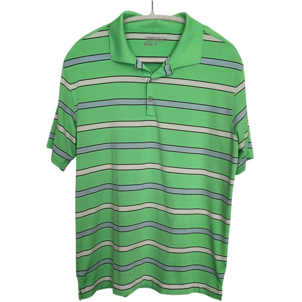 Nike Golf BUNDLE (3 ) Dri-FIT polos Sz Medium green,yellow & Navy activewear